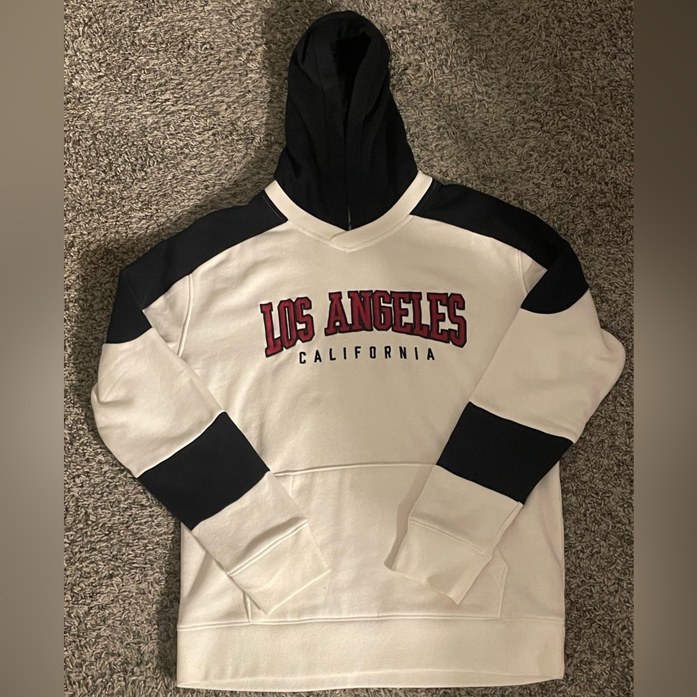 Hollister Mens Varsity Graphic Hoodie Oversized
